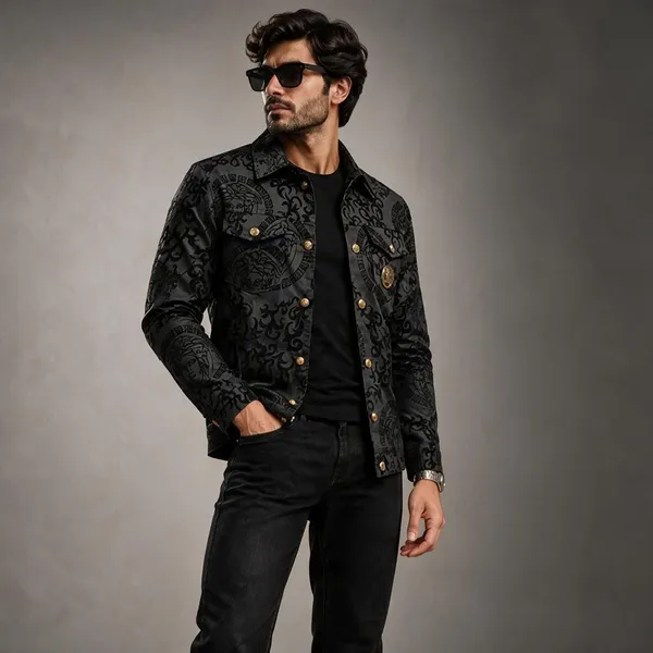 Black_Cotton_Spread_Collar_Full_Sleeve_Polo_Jacket