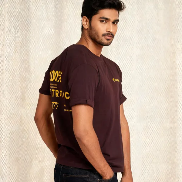 Brown_Cotton_Graphic_T_Shirt_For_Unisex