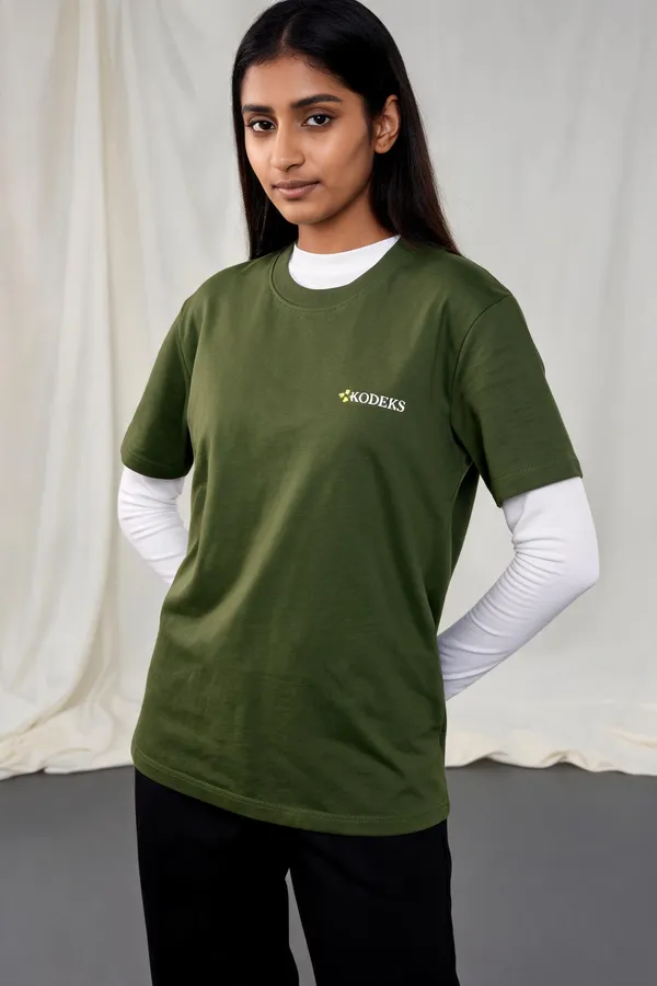 Olive_Green_Cotton_Regular_Fit_Graphic_T_Shirt_For_Unisex