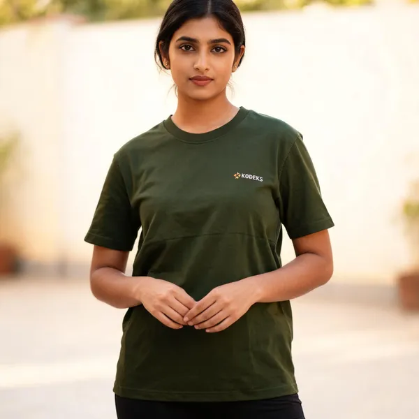 Olive_Green_Cotton_Graphic_T_Shirt_For_Unisex