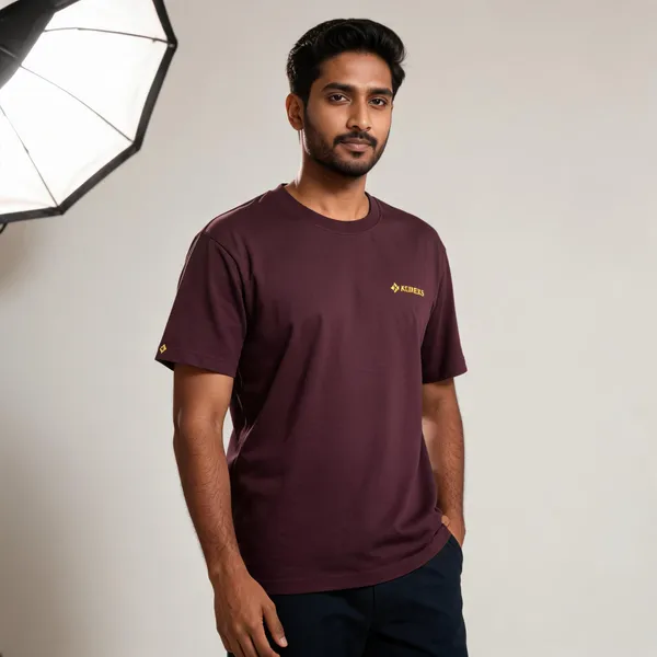 Maroon_Cotton_Crew_Neck_T_Shirt_For_Unisex