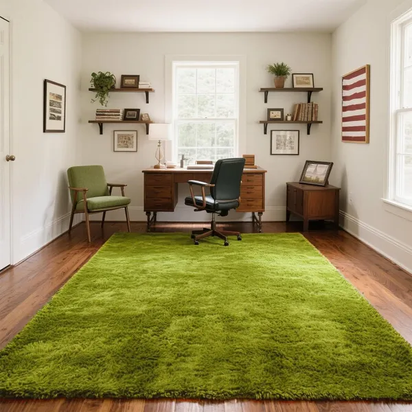 Micro_Polyester_Shag_Solid_Green_Area_Carpet