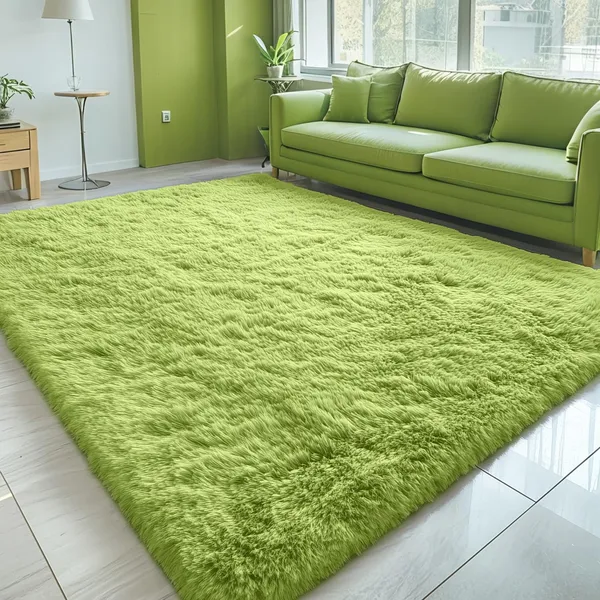 Micro_Polyester_Shag_Solid_Green_Area_Carpet