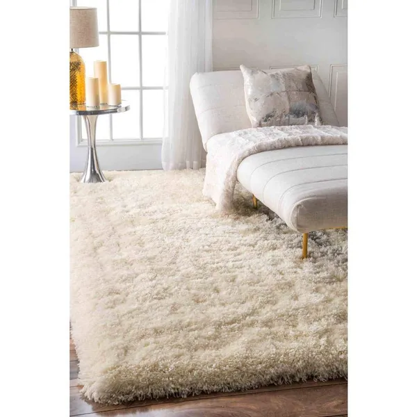 Micro_Polyester_Shaggy_Cream_White_Plain_Carpet