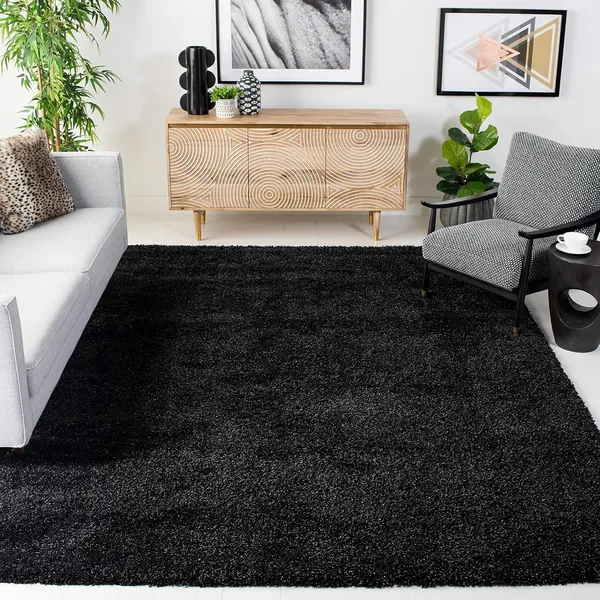 Micro_Polyester_Shaggy_Black_Plain_Carpet