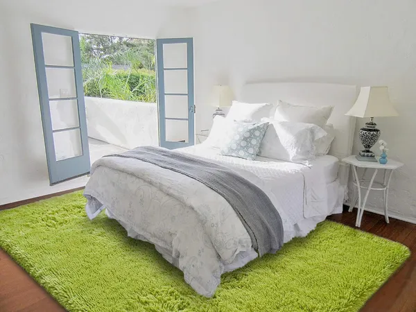 Micro_Polyester_Shaggy_Green_Plain_Carpet