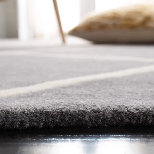 Micro_Polyester_Shaggy_White_Grey_Plain_Carpet