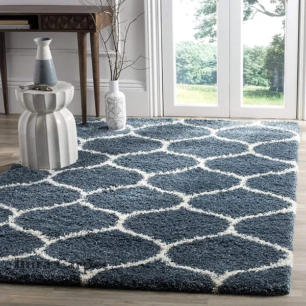 Micro_Polyester_Shaggy_Blue_Salt_Ivory_Plain_Carpet