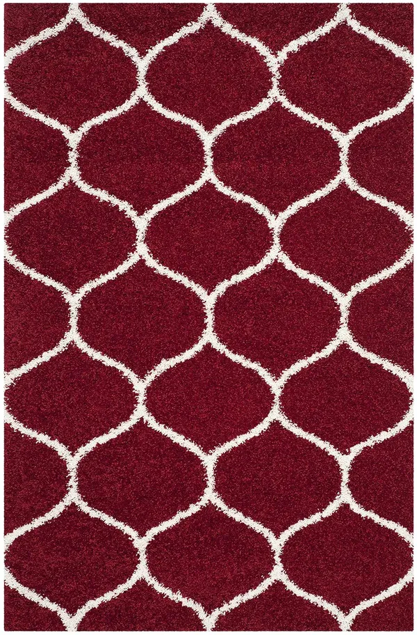 Micro_Polyester_Shaggy_Red_Ivory_Carpet