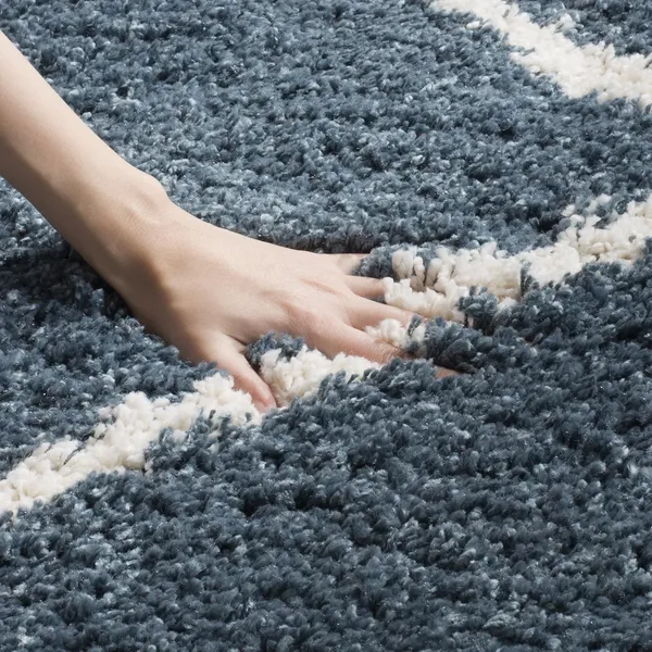 Micro_Polyester_Shaggy_Slate_Blue_Ivory_Plain_Carpet