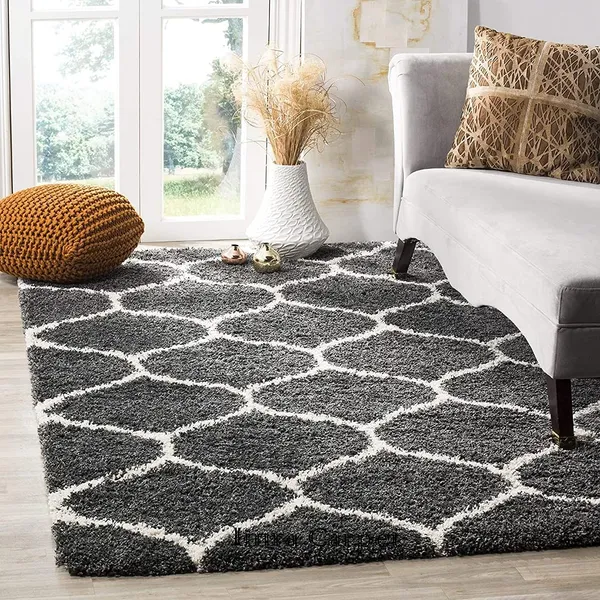 Micro_Polyester_Shaggy_Dark_Grey_Ivory_Carpet