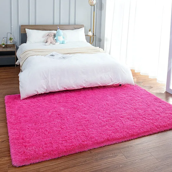 Micro_Polyester_Shag_Solid_Hot_Pink_Area_Carpet