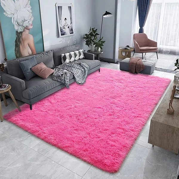 Micro_Polyester_Shag_Solid_Hot_Pink_Area_Carpet