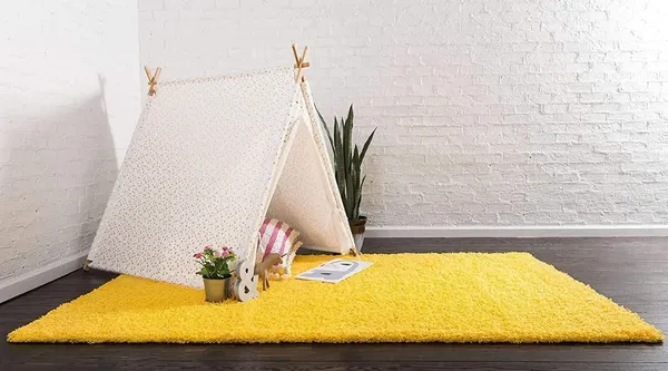 Micro_Polyester_Shaggy_Yellow_Living_Room_Carpet