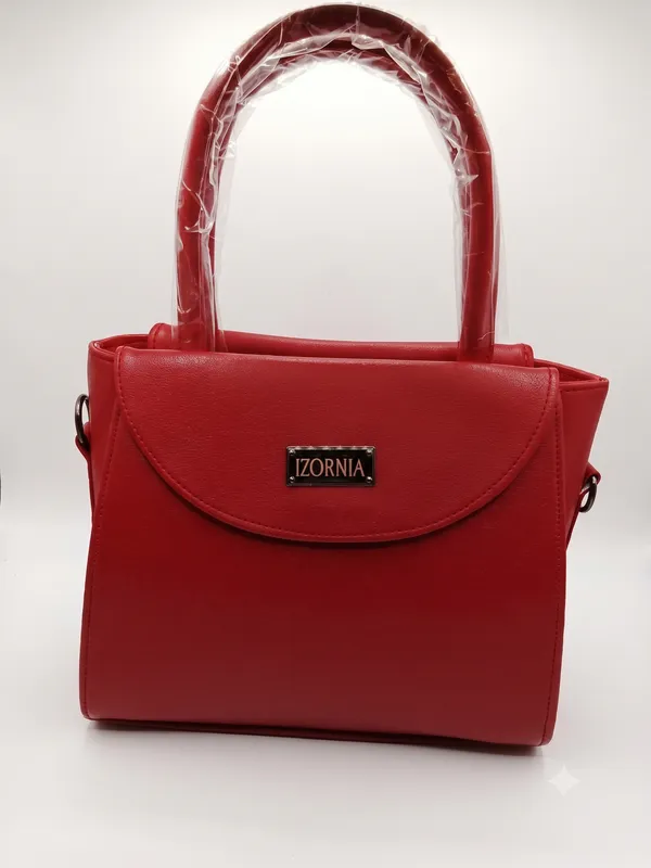Red_Faux_Leather_Structured_Medium_Tote_Flap_Handbag_for_Women