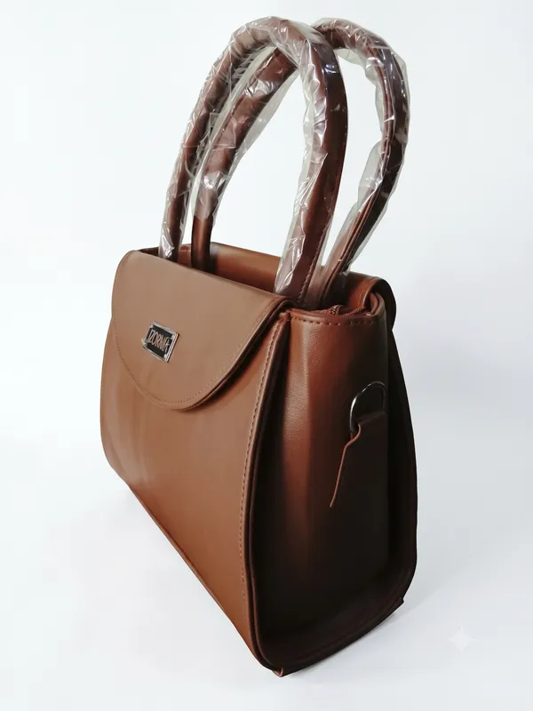 Brown_Leather_Look_Medium_Tote_Structured_Flap_Handbag_for_Women