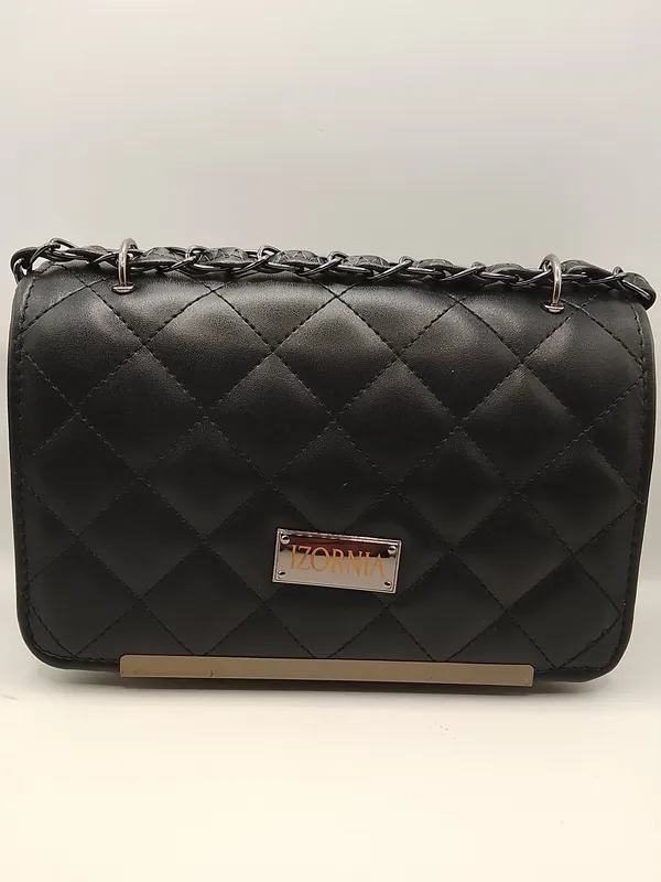 Black_Faux_Leather_Quilted_Shoulder_Bag_for_Women
