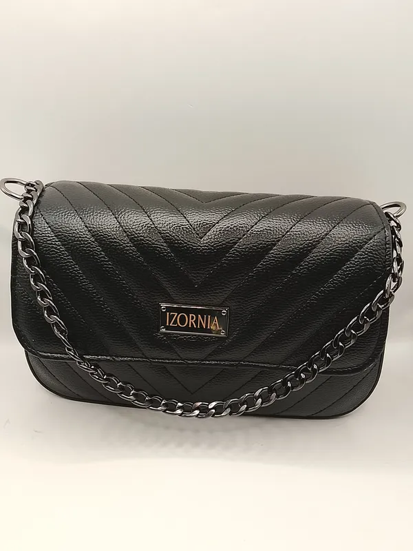 Black_Textured_Quilted_Shoulder_Bag_for_Women