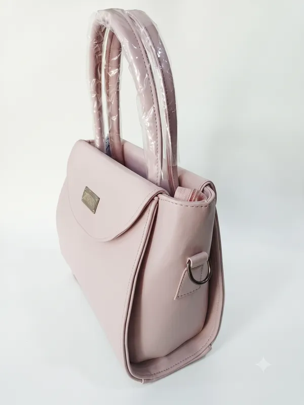 Pink_Faux_Leather_Medium_Tote_Structured_Flap_Handbag_for_Women