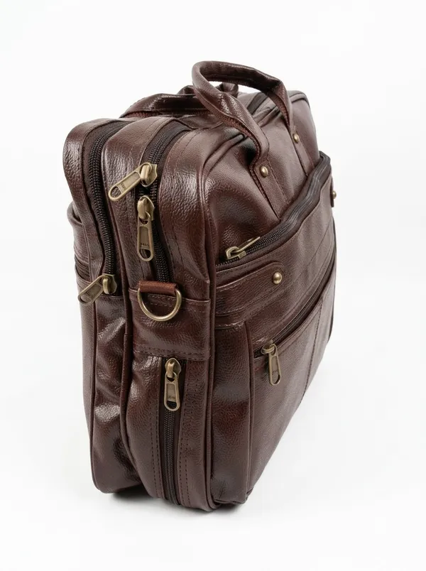 Brown_Faux_Leather_Laptop_Briefcase_For_Men