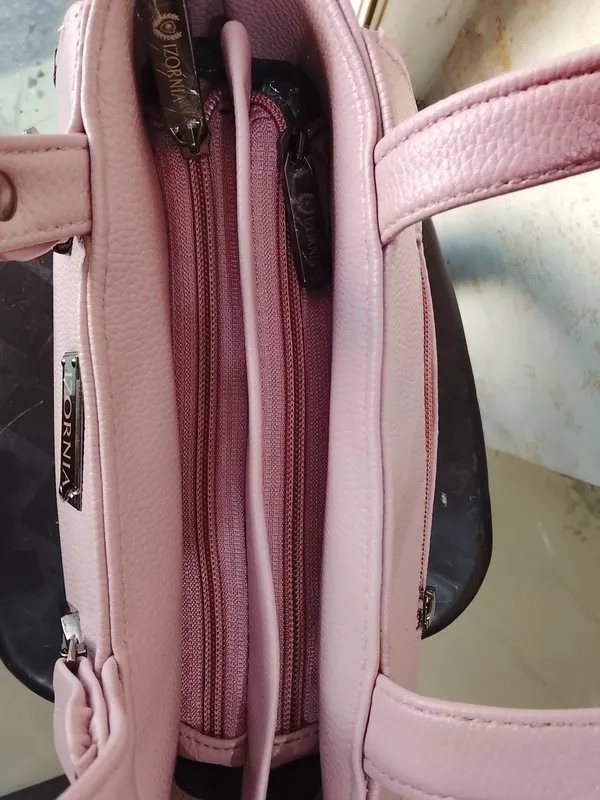 Pink_Faux_Leather__MediumTote_Handbag_for_Women