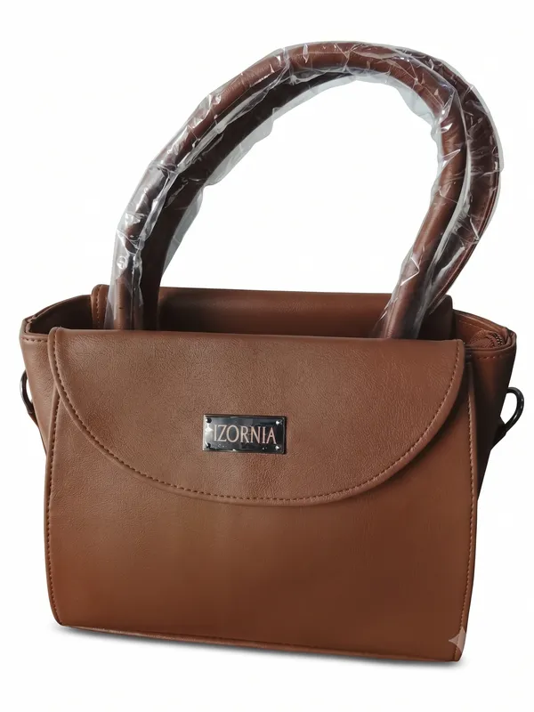 Brown_Leather_Look_Medium_Tote_Structured_Flap_Handbag_for_Women