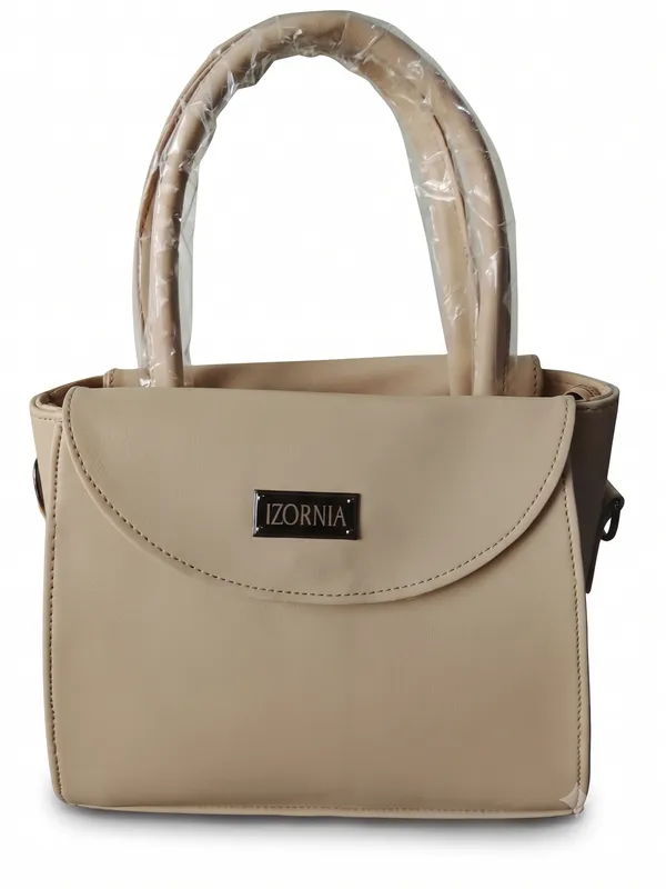 Beige_Faux_Leather_Medium_Tote_Structured_Flap_Handbag_for_Women