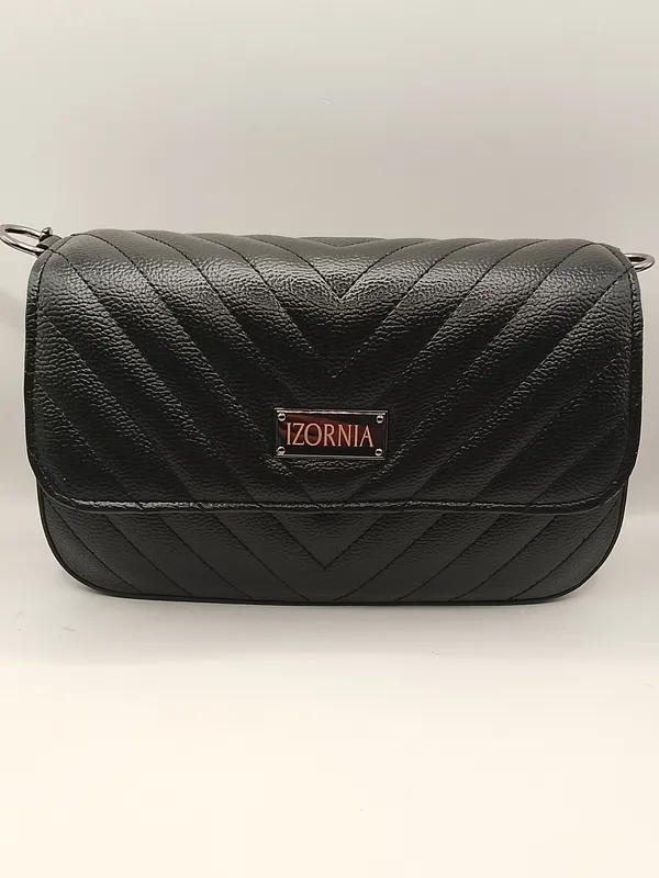 Black_Textured_Quilted_Shoulder_Bag_for_Women