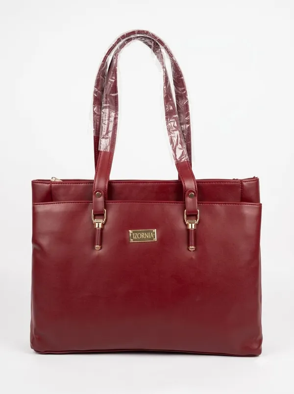 Burgundy_Faux_Leather_Big_Tote_Bag_for_Women