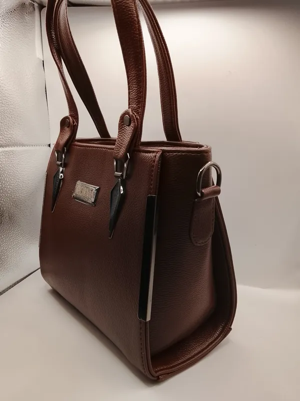 Brown_Textured_MediumTote_Handbag_for_Women