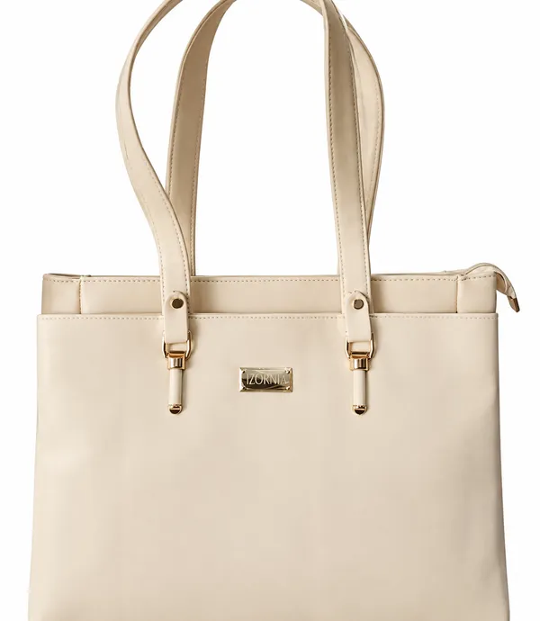 Cream_Structured_Big_Tote_Bag_for_Women