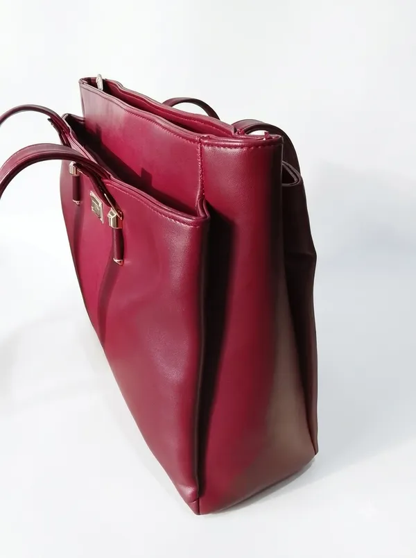 Burgundy_Faux_Leather_Big_Tote_Bag_for_Women