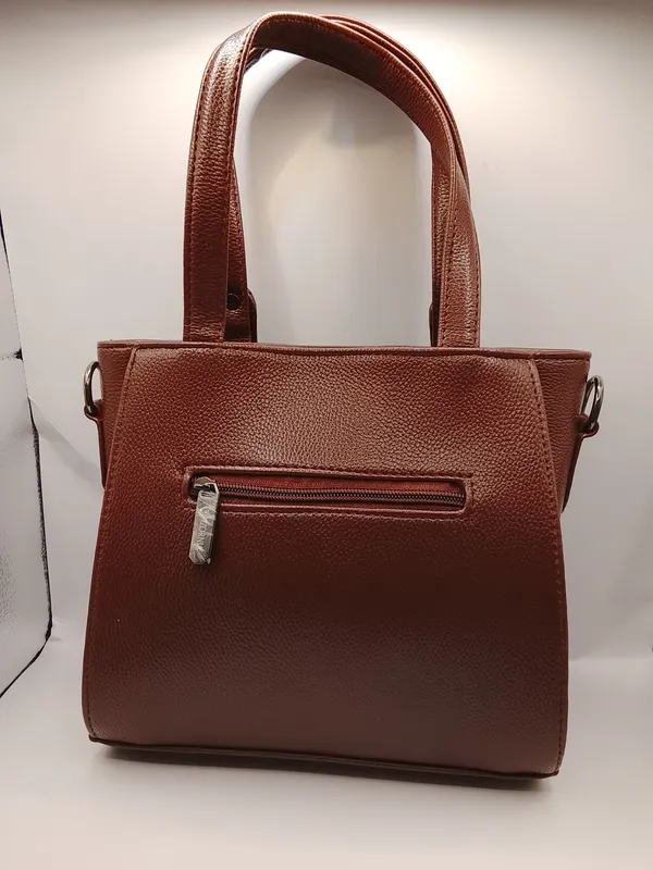 Brown_Textured_MediumTote_Handbag_for_Women