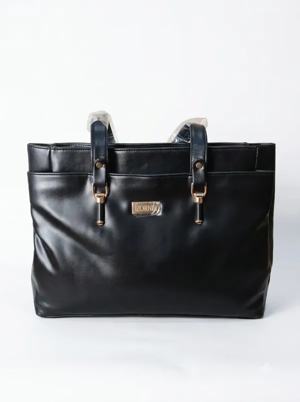 Black_Leather-Look_Structured_Big_Tote_Bag_for_Women