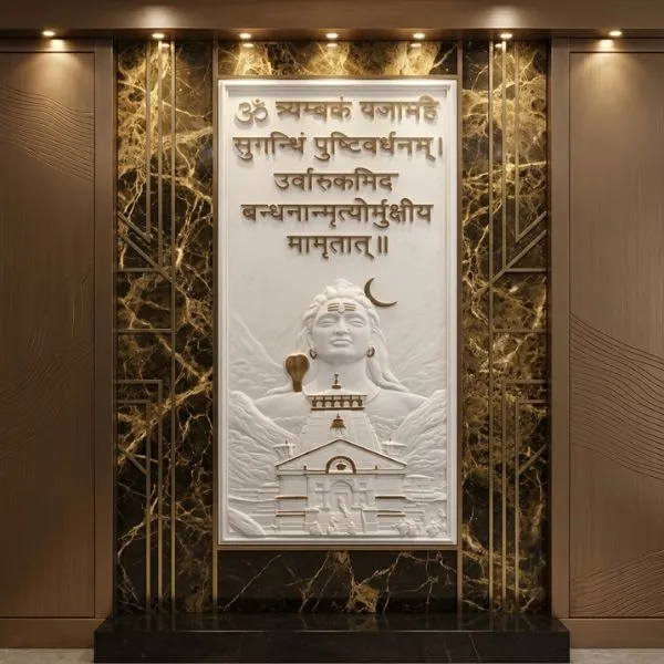 Hdhmr_Spiritual_Mahamrityunjaya_Mantra_Lord_Shiva_3D_Relief_Wall_Mural