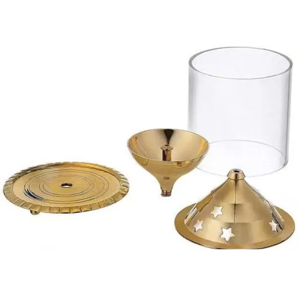 Brass_Traditional_Diya_Borosilicate_Glass_Cover_Oil_Lamp