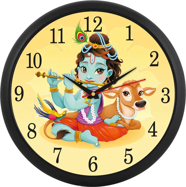 Religious_Krishna_Printed_Round_Wall_Clock
