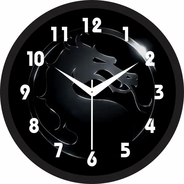 Black_Modern_Lion_Print_Wall_Clock