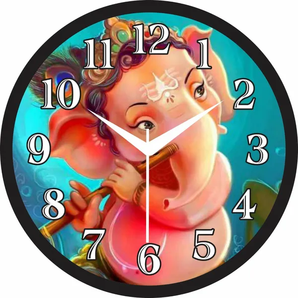 Decorative_Religious_Ganesha_Art_Wall_Clock