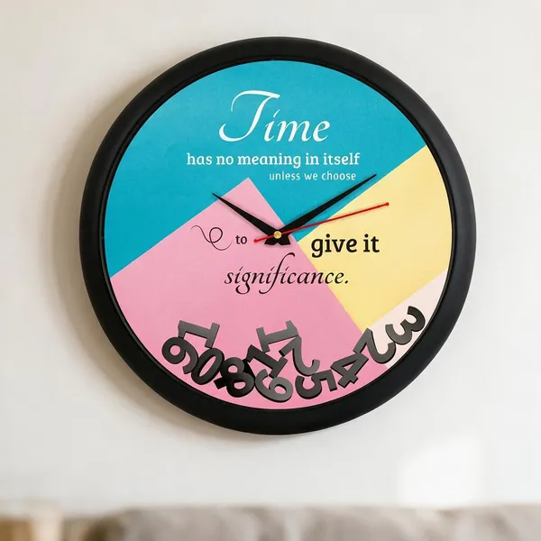 Plastic_Modern_Geometric_Inspirational_Quote_Print_Round_Analogue_Wall_Clock