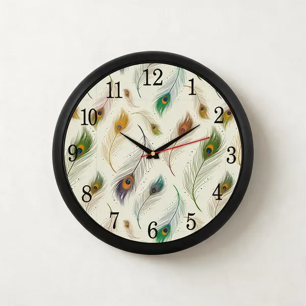 Plastic_Decorative_Peacock_Feather_Print_Round_Analogue_Wall_Clock