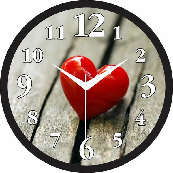 Round_Heart_Print_Analog_Wall_Clock