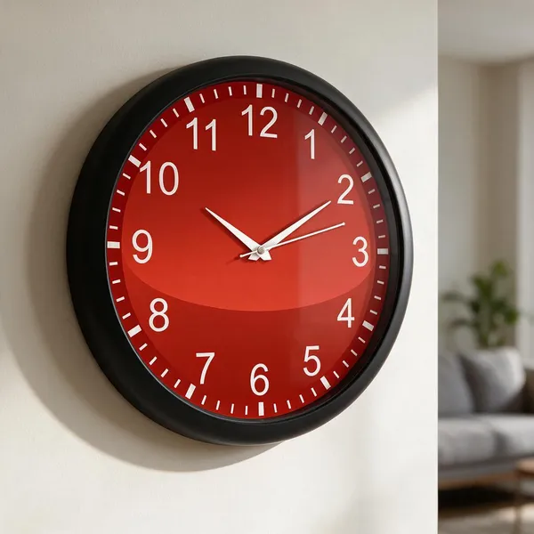 Plastic_Modern_Red_Dial_Analogue_Round_Wall_Clock
