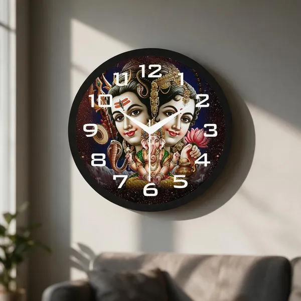 Plastic_Devotional_Lord_Ganesha_Print_Analogue_Round_Wall_Clock