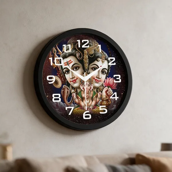 Plastic_Devotional_Lord_Ganesha_Print_Analogue_Round_Wall_Clock