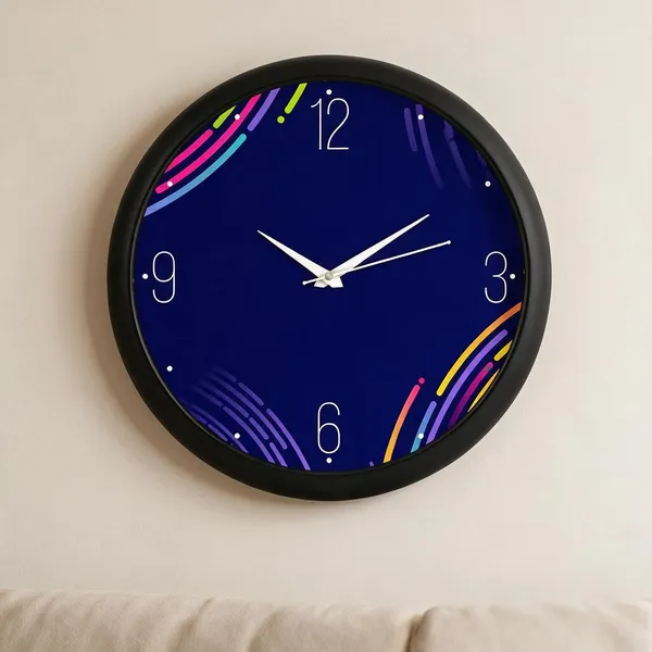 Plastic_Decorative_Abstract_Curved_Accent_Print_Round_Analogue_Wall_Clock