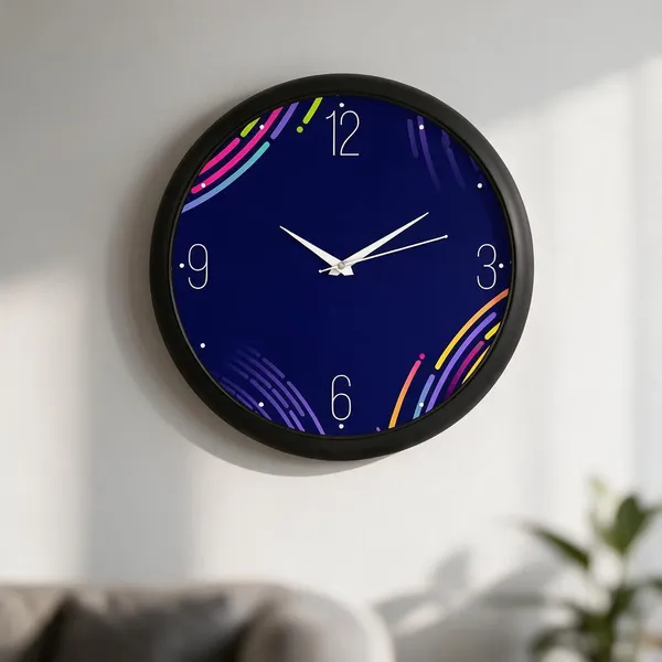 Plastic_Decorative_Abstract_Curved_Accent_Print_Round_Analogue_Wall_Clock