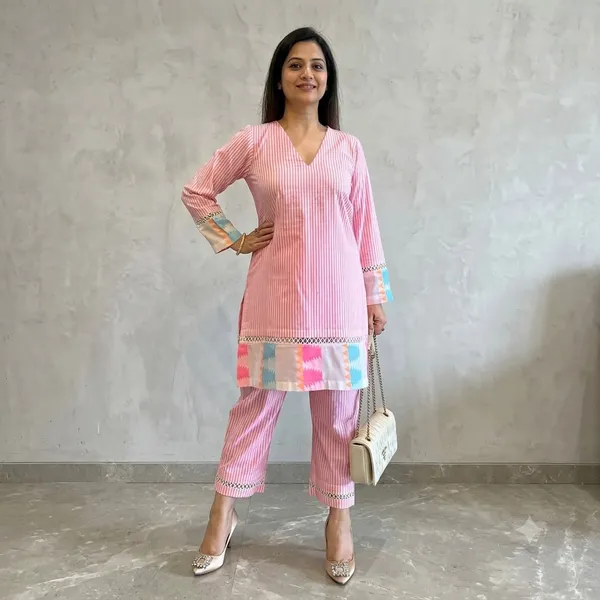 Neon_Pink_Cotton_CoOrd_Set_For_Women
