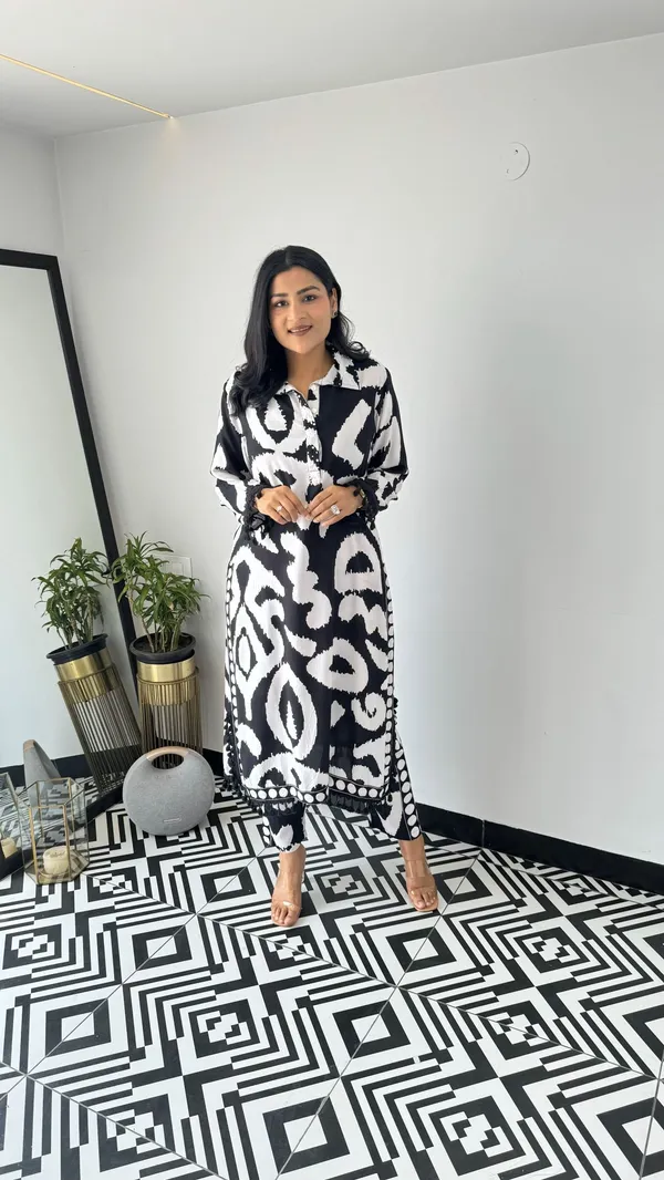 Paisley_Black_White_Kurta_Pants
