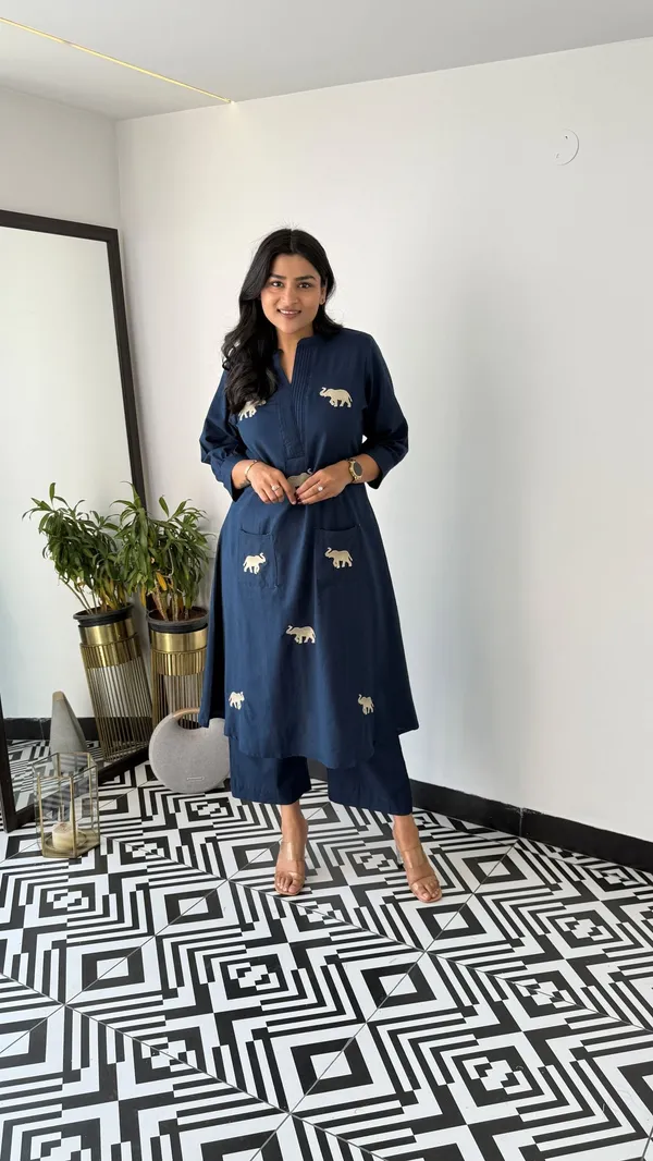 Gaja_Blue_Kurta_Pants